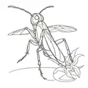 grasshopper tattoo design idea