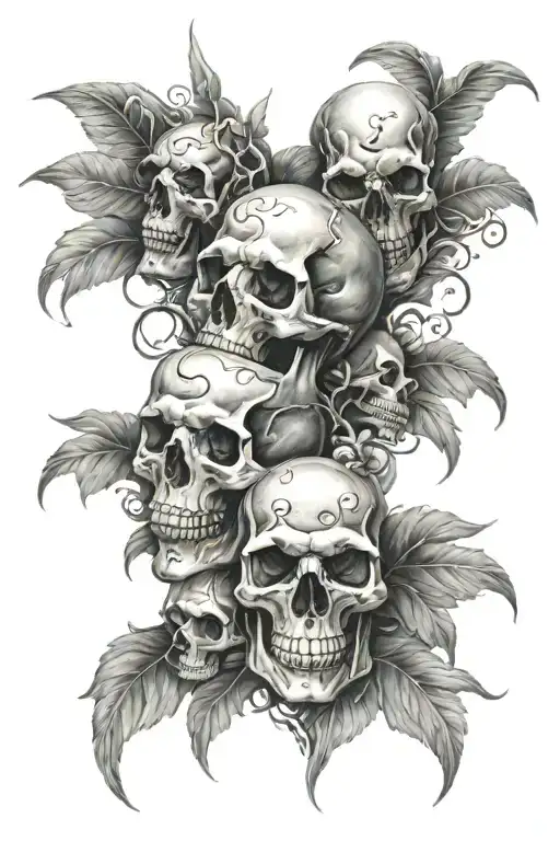 skulls greek mythology tattoo design idea