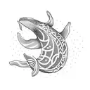 whale BTS tattoo design idea