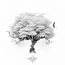 tree featuring themes of nature and zach bryan tattoo design idea