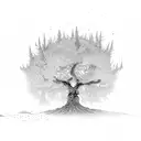 tree featuring themes of nature and zach bryan tattoo design idea