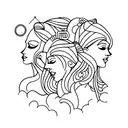 three sisters tattoo design idea