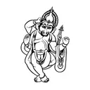 hanuman gada tattoo design idea