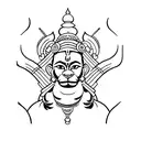 hanuman gada tattoo design idea