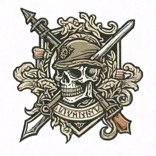 infantry patch tattoo design idea