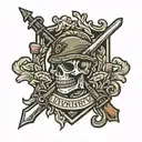infantry patch tattoo design idea