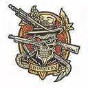 infantry patch tattoo design idea