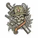 infantry patch tattoo design idea