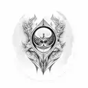 sailo moon gothic tattoo design idea