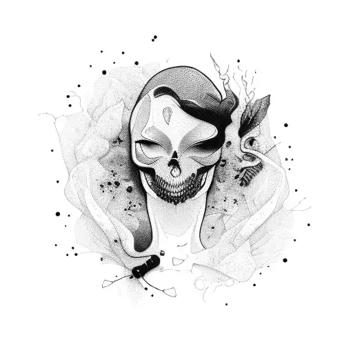 gore anxiety tattoo design idea