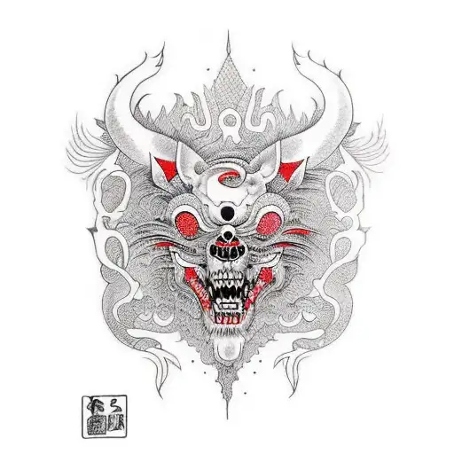 gore anxiety tattoo design idea