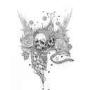 gore anxiety tattoo design idea