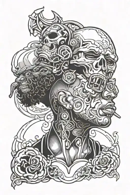 rap hip hop legends tattoo design idea