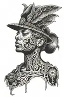 rap legends never die tattoo design idea