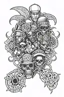 rap hip hop legends tattoo design idea