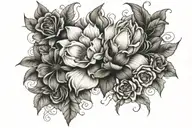 Different types flowers tattoo design idea