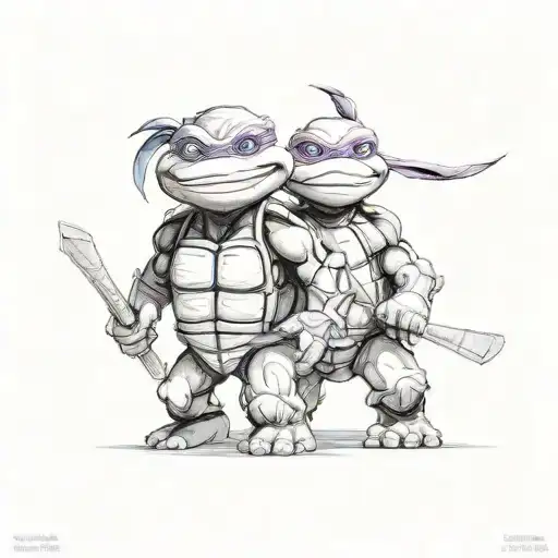 Teenage Mutant Ninja Turtles have fun tattoo design idea