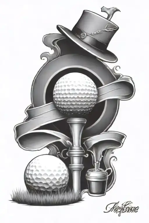 a tatto for my dad that has golf and keystone beer in it  tattoo design idea