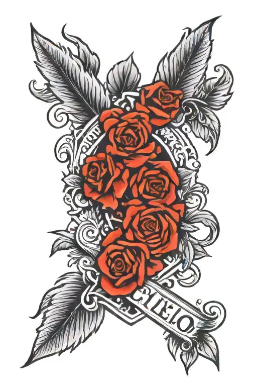 a date and the name canelo  tattoo design idea