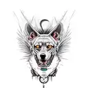 hell hound tattoo design idea