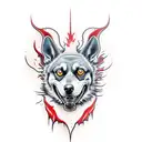 hell hound tattoo design idea