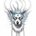 hell hound tattoo design idea