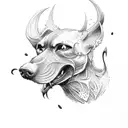 hell hound tattoo design idea