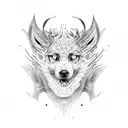 hell hound tattoo design idea
