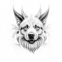 hell hound tattoo design idea