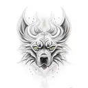 hell hound tattoo design idea