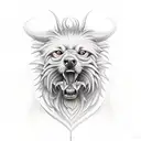 hell hound tattoo design idea