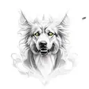 hell hound tattoo design idea