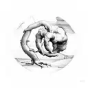 Creation of Adam by Michaelangelo tattoo design idea