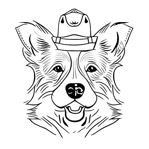 border collie tattoo design idea