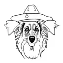 border collie tattoo design idea