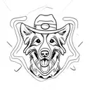 border collie tattoo design idea