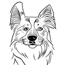 border collie tattoo design idea
