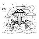alien ufo  tattoo design idea
