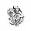 Snake skeleton tattoo design idea