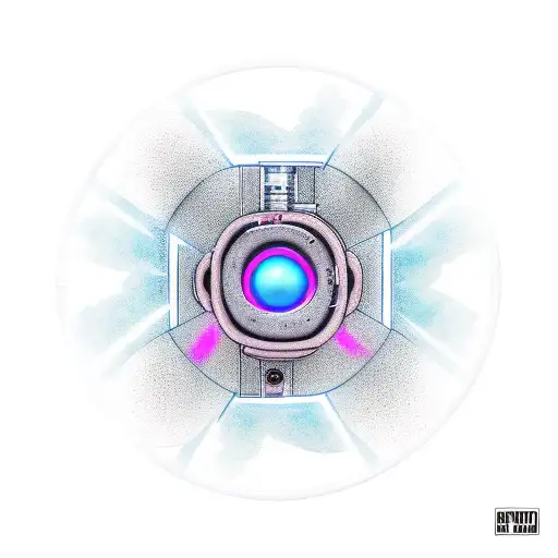 portal gun tattoo design idea