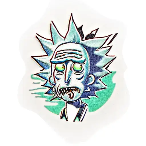 rick and morty tattoo design idea