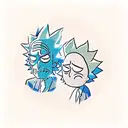 portal gun rick and morty tattoo design idea