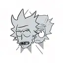 portal gun rick and morty tattoo design idea