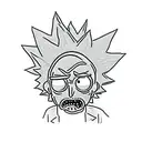 rick and morty tattoo design idea