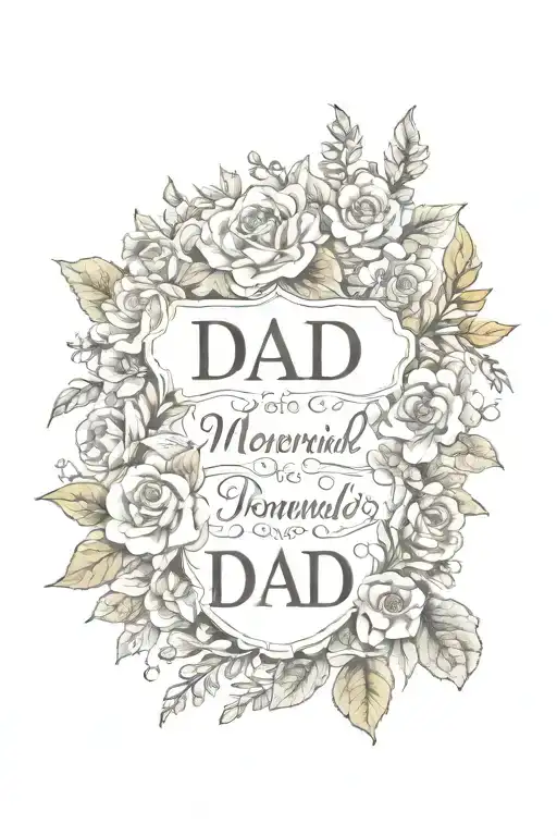 dad memorial tattoo design idea