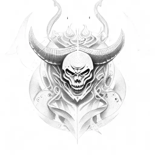 devil angel tattoo design idea