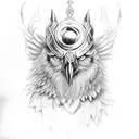Odin with a raven tattoo design idea
