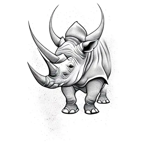 rhino+outline+tattoo+with+Colombian+flag+colors+shading+outside+the+lines+s+and+"Que+Chimba"+written+in+cursive+insde+th tattoo design idea