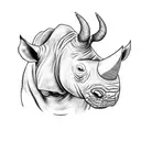 rhino+outline+tattoo+with+Colombian+flag+colors+shading+outside+the+lines+s+and+"Que+Chimba"+written+in+cursive+insde+th tattoo design idea