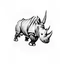 rhino+outline+tattoo+with+Colombian+flag+colors+shading+outside+the+lines+s+and+"Que+Chimba"+written+in+cursive+insde+th tattoo design idea